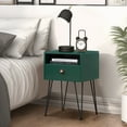 thumbnail image 1 of VECELO Nightstand with 1-Drawer and Metal Legs, Sofa End Table for Living Room Bedroom Office, Green, 1 of 9