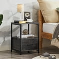 thumbnail image 1 of VECELO Nightstand with Drawer, Industrial End Table Sofa Side Table for Bedroom Living Room Office, Charcoal Gray, 1 of 8