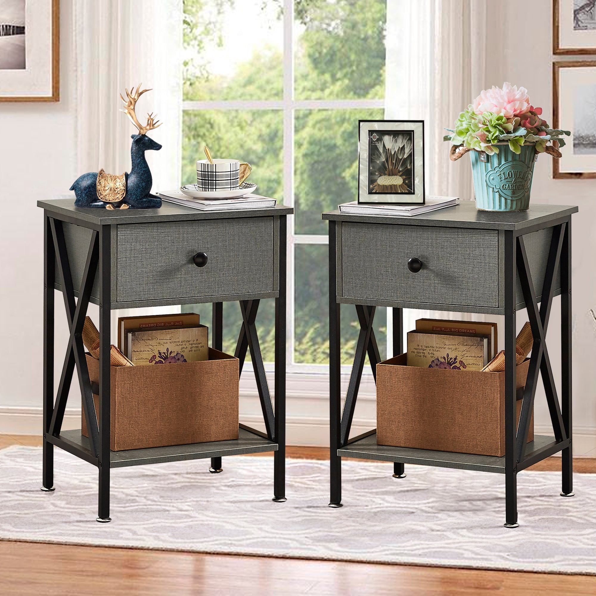 Set of 2 small sales nightstands