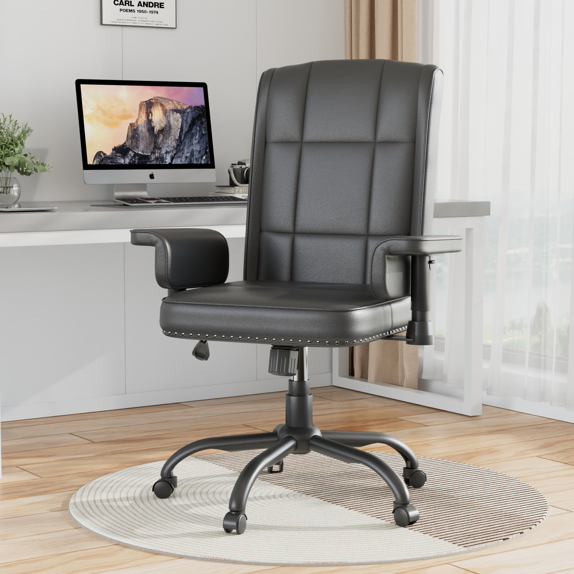 Free Shipping! Linon Ragan Office Chair Adjustable Height