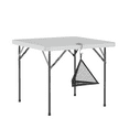 thumbnail image 1 of VECELO Plastic Folding Table with Mesh Bag, Indoor Outdoor Heavy Duty Portable for Picnic, Parties, Camping, Events, White, 1 of 10