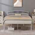 VECELO Queen Size Bed Frame with Arched Headboard, Metal Platform Bed
