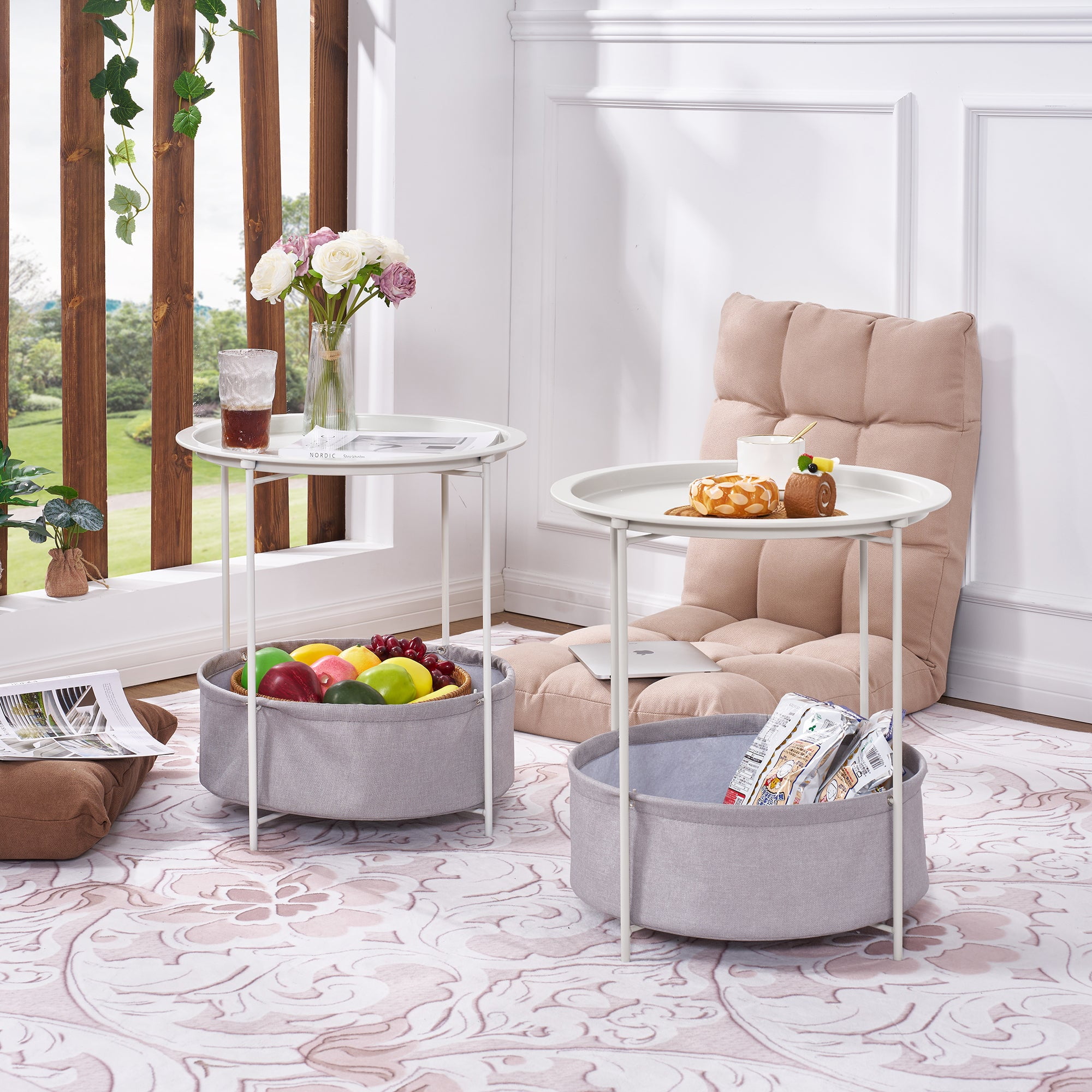 Coffee Table Accent Table For Nursery Nathan James Round Modern