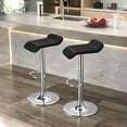 thumbnail image 1 of VECELO Set of 2 Bar Stools, Modern Swivel Adjustable Height Counter Barstools with Footrest for Kitchen/Bar/Dining Room/Living Room/Party, Black, 1 of 9