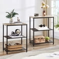 thumbnail image 1 of VECELO Set of 2 End Table, 3-Tier Storage Shelf Nightstand Bedside Sofa Side Table, Gray, 1 of 9