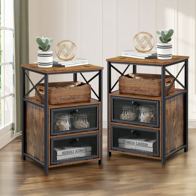 Nightstands with doors deals