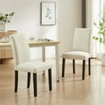 thumbnail image 1 of VECELO Set of 2 Upholstered Fabric Dining Chairs, Modern Parsons Dinner Chair for Living Room, Kitchen, Beige, 1 of 10