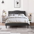 thumbnail image 1 of VECELO (Set of 3) Bedroom Set Upholstered Bed Frame and 2 Nightstand, 1 of 5