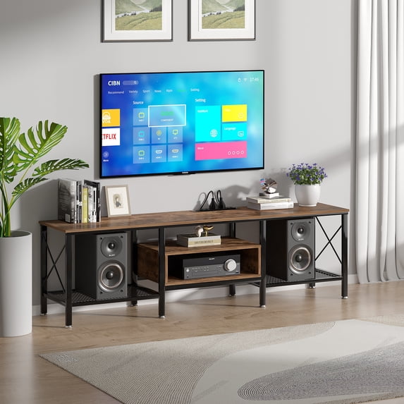 Picture Idea: Vecelo TV Stand With Power Outlets For TV Up To