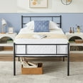 thumbnail image 1 of VECELO Twin Metal Bed Frame, Modern Platform Bed with Headboard and Footboard, No Box Spring Needed, Black, 1 of 9