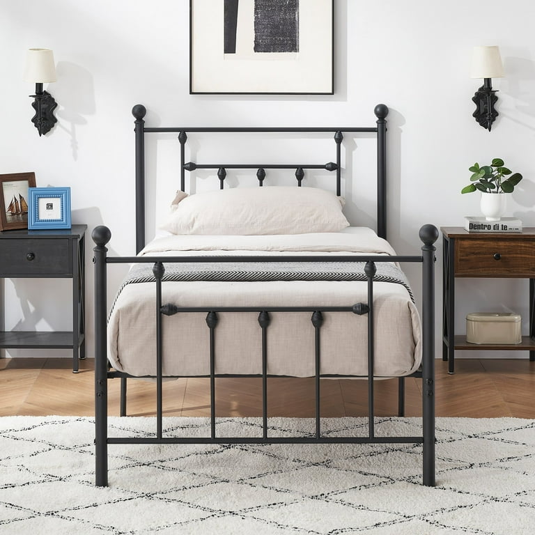 Twin size bed on sale frame with headboard