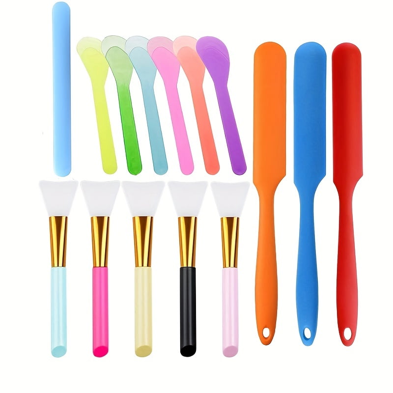 VECPIO 15Piece Silicone Stir Sticks Set Comprehensive Mixing Kit