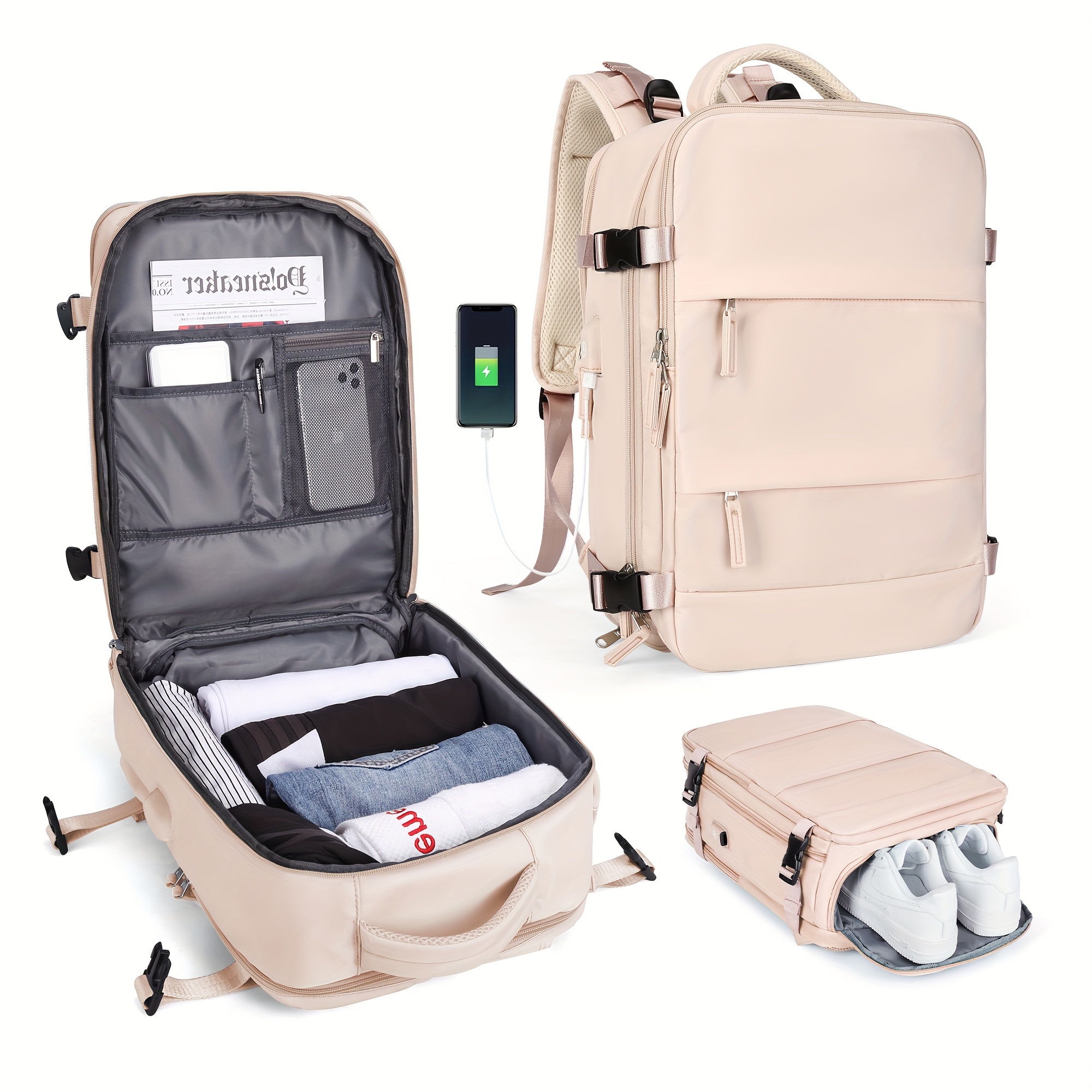 VECPIO Essentials Backpack Carry On Flight Approved Mochila De Viaje