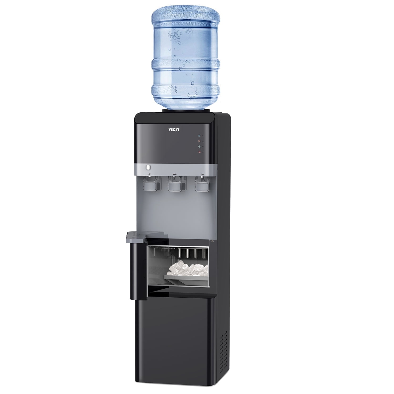 VECYS Hot Water Dispenser with Ice Maker, 27LBS Daily Ice & Child Lock