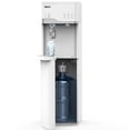 thumbnail image 1 of VECYS Bottom Loading Ice Maker Self-Clean Hot Cold Water Dispenser for 5 Gallon Bottle, 22LBS Daily Ice Making, Child Safety Lock, White, 1 of 8