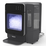 VECYS Nugget Ice Maker W/ Side Water Tank, 33LBS/Day Self-Cleaning, Black
