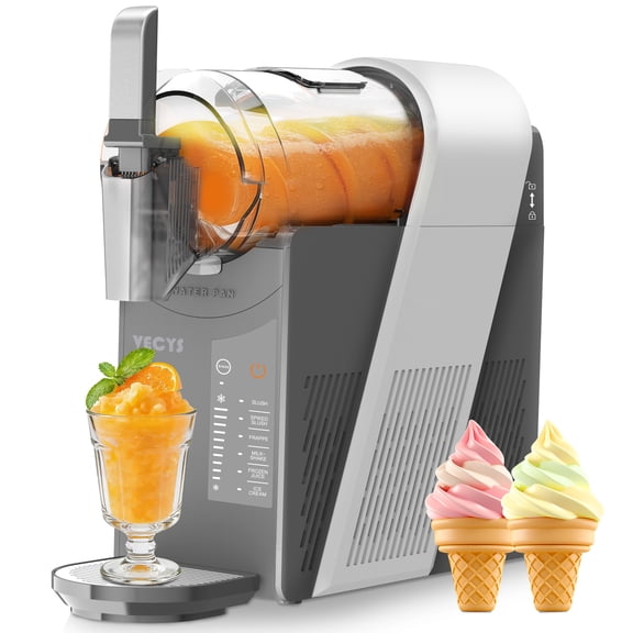 VECYS Slushie Machine, Frozen Drink Maker for Home & Parties, 6 Preset Modes (Slush/Spiked Slush/Frappe/Milkshake/Frozen Juice/Soft Ice Cream), 10 Level Texture Control, Dishwasher-Safe, 50.7 fl oz