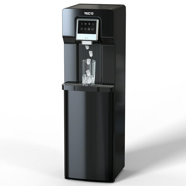 VECYS Water Dispenser with Ice Maker, 26LBS Daily Ice Making and Cold Water Supply, Bottom