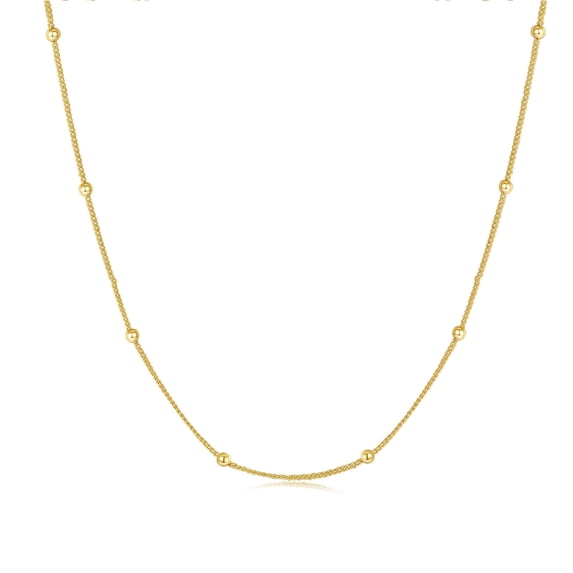 VEEDOFA Gold Plated Chain Necklace for Women, 16-22 Inch