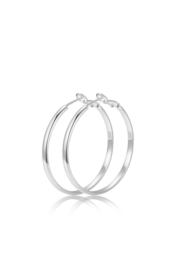 14K Gold Plated Hoop Earrings for Women ,Hypoallergenic Lightweight Chunky Hoops with Secure Spring Clasp, S925 Sterling Silver Post, Gift Box Included
