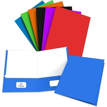 VEEBOOST 2 Pocket Folder Pack Office and School Folders with Pockets, 25-Pack