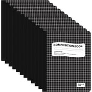 VEEBOST 100-Sheet Quad Ruled Graph Composition Notebooks with Hard Cover, 9.75″ x 7.50″, 12-Pack