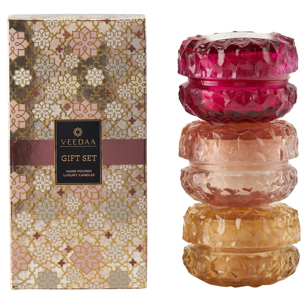 VEEDAA Crystal Glass Trio Candles Gift Set Style 2 - Walmart.com