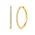 thumbnail image 1 of VEEDOFA 14K Gold Plated CZ Hoop Earrings for Women, Lightweight 20/30/40mm Hoops, 1 of 7