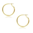 thumbnail image 1 of VEEDOFA Gold Plated Hoop Earrings for Women, 14K Gold Plated, Lightweight Hypoallergenic Earrings 30mm, 1 of 7
