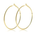 thumbnail image 1 of VEEDOFA Gold Plated Hoop Earrings for Women, 14K Gold Plated, Lightweight Hypoallergenic Earrings 50mm, 1 of 7