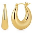 thumbnail image 1 of VEEDOFA Chunky 14K Gold Plated Hoop Earrings for Women, Fashion Hypoallergenic earrings Minimalist Jewelry Gift, 1 of 7