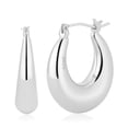 thumbnail image 1 of VEEDOFA Chunky Silver Platd Hoop Earrings for Women, Fashion Hypoallergenic earrings Minimalist Jewelry Gift, 1 of 7