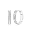thumbnail image 1 of VEEDOFA Silver Plated Hoop Earrings for Women,Lightweight Hypoallergenic 925 Sterling Silver Post CZ Rhinestone Hoops, 1 of 7