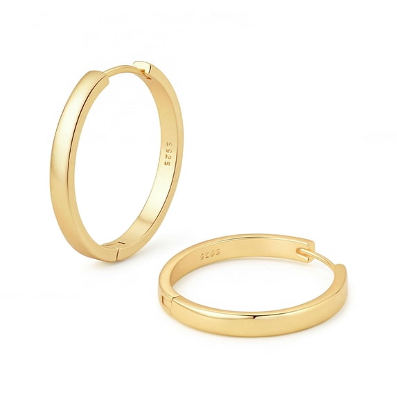 VEEDOFA Gold Hoop Earrings for Women, Lightweight 14K Gold Plated Hoops, 20/30/40mm