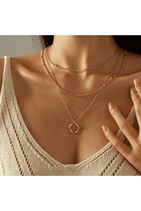Silver Necklaces for Women, 3-Piece Stackable 925 Sterling Silver Pendant Necklace Set, Adjustable, Hypoallergenic
