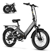 VEEFA F1 Foldable Electric Bike for Adults, 500W Motor Ebike with 48V10.4Ah Removable Battery, Folding Ebike 30-80 Miles Range &19.9MPH Max Speed, 5 Pedal-Assist Levels, UL2849