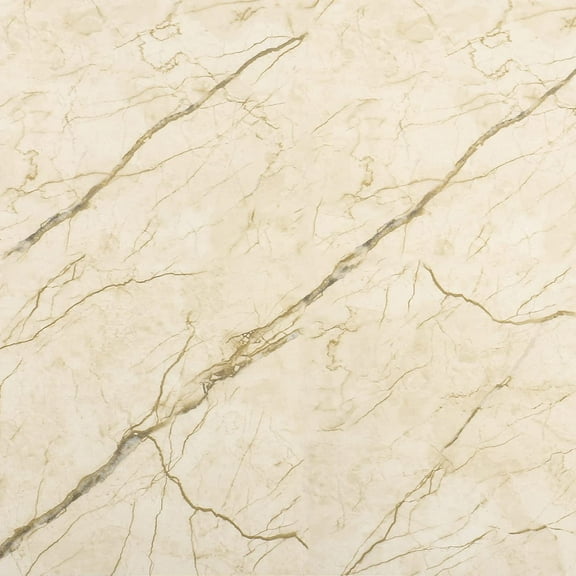 VEELIKE 12"x12" Yellow Marble Vinyl Flooring Peel and Stick Bathroom Floor Tile 4 Packs Vinyl Tiles Self Adhesive Removable Waterproof DIY Tiles Stickers Decorative Cracked Marble for Bedroom Kitchen
