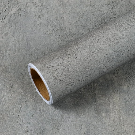 VEELIKE 15.7"X118" Concrete Peel and Stick Wallpaper for Bedroom Self Adhesive Rustic Contact Paper for Countertop Waterproof Wall Paper for Bathroom Kitchen Decor