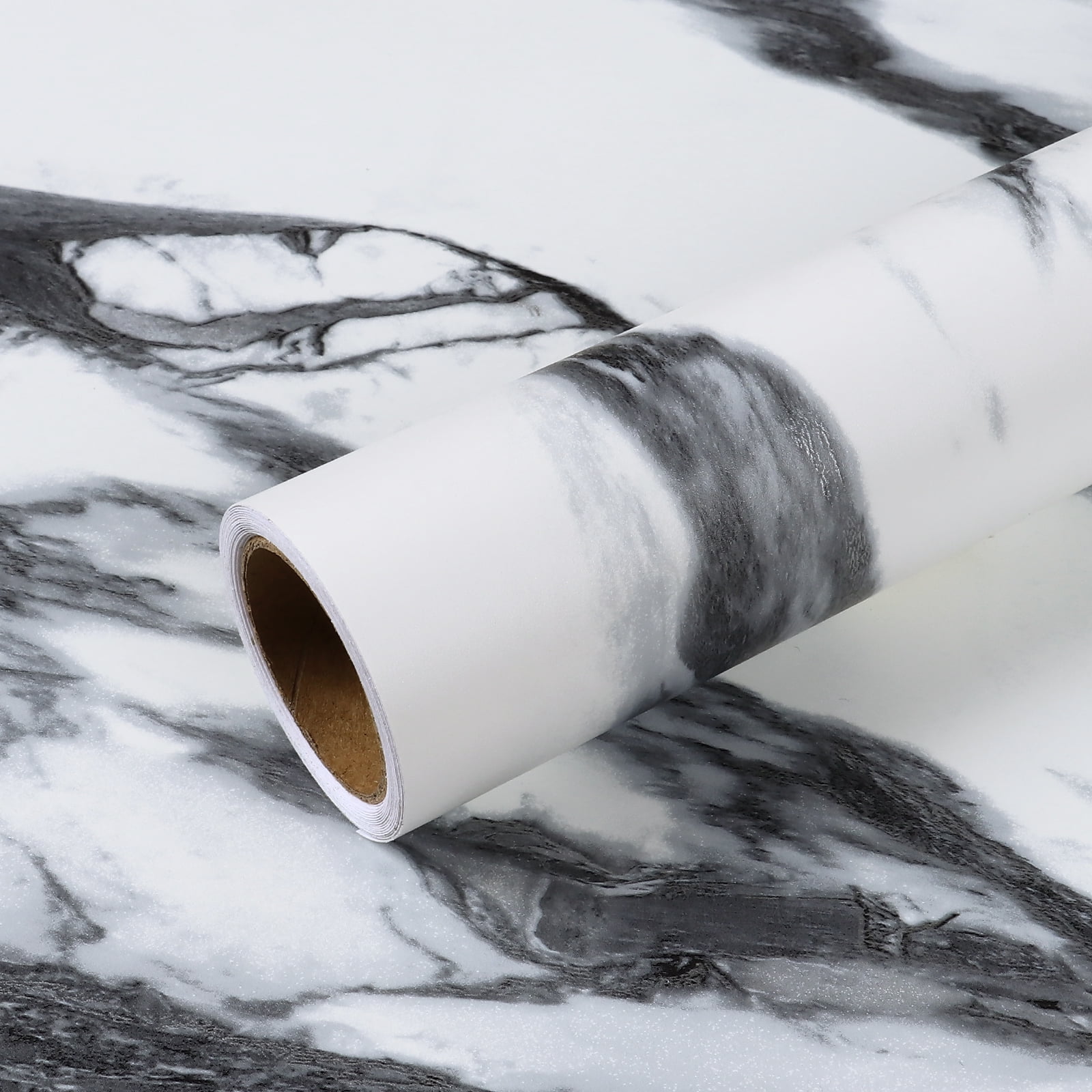 VEELIKE 15.7"x118" Black and White Marble Contact Paper for Countertops ...