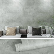 VEELIKE 15.7''x118'' Concrete Wallpaper Peel and Stick Distressed Concrete Contact Paper for Countertops Waterproof Removable Industrial Thick Concrete Mural Self Adhesive Vinyl Film for Wall Cabinets