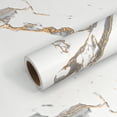 thumbnail image 1 of VEELIKE 15.7"x118" White Gold Marble Peel and Stick Countertop Contact Paper Waterproof Marble Contact Paper for Countertops Self Adhesive Removable Wallpaper Marble Vinyl for Bedroom Walls Liners, 1 of 9