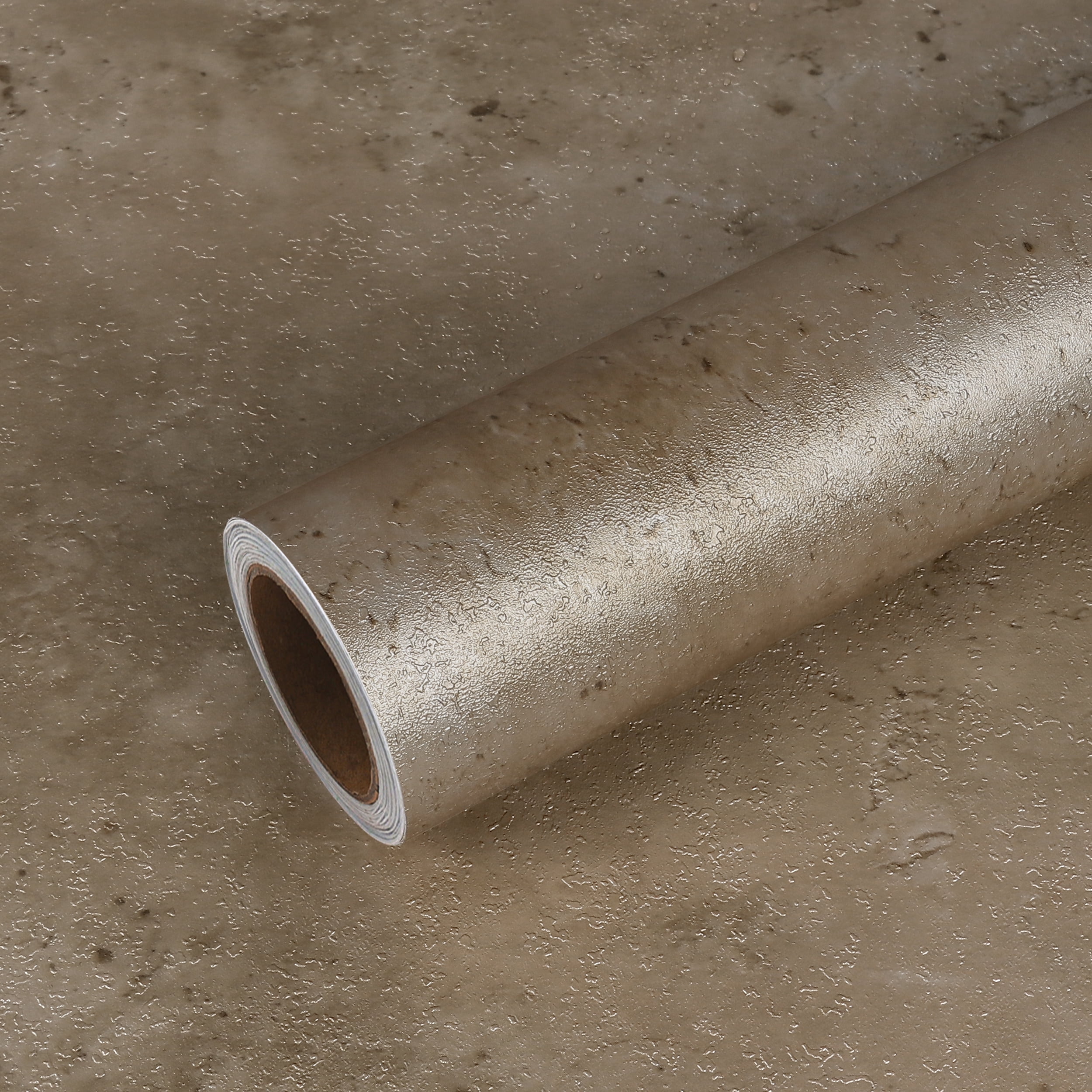 VEELIKE Brown Peel and Stick Wallpaper for Countertop Waterproof Textured Grunge Industrial contact paper for Walls Bedroom Living Room Removable Adhesive Vinyl Wallpaper for Bathroom 15.7"x354"