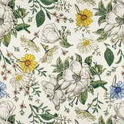 VEELIKE 17.7"×118.1" Floral Peel and Stick Wallpaper Vintage Peony Daisy Floral Wallpaper Self Adhesive Removable Floral Contact Paper Decorative Vinyl for Bedroom Walls Cabinets Shelves Nursery