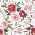 thumbnail image 1 of VEELIKE 17.7" x118.1" Vintage Peel and Stick Wallpaper Floral Self-Adhesive Removable Pink Red Rose Floral Wallpaper Vinyl Decorative Leaf Floral Contact Paper for Bedroom Walls Cabinet Nursery Shelf, 1 of 10