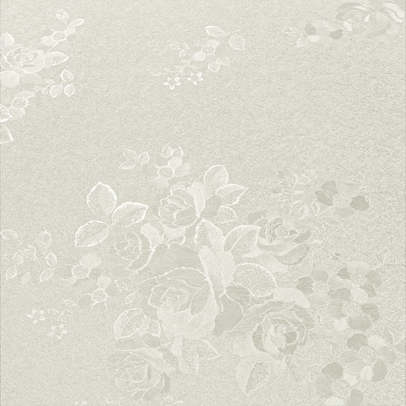 VEELIKE Beige Textured Wallpaper with Flowers Vintage Peel and Stick Wallpaper 15.7"x118" Removable Waterproof Beige Contact Paper for Cabinets Liners Matte Beige Vinyl Wallpaper for Bedroom Bathroom