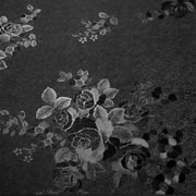 VEELIKE Black Wallpaper with Flowers Vintage Peel and Stick Wallpaper 15.7''x118'' Moody Black Textured Wallpaper Removable Black Contact Paper for Cabinets Adhesive Vinyl Wallpaper for Bedroom Walls