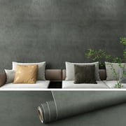 VEELIKE Concrete Peel and Stick Wallpaper 15.7''x118.1'' Self Adhesive Cement Concrete Contact Paper Waterproof Textured Wall Paper Removable Countertops Thick Vinyl Film for Kitchen Bathroom Cabinets