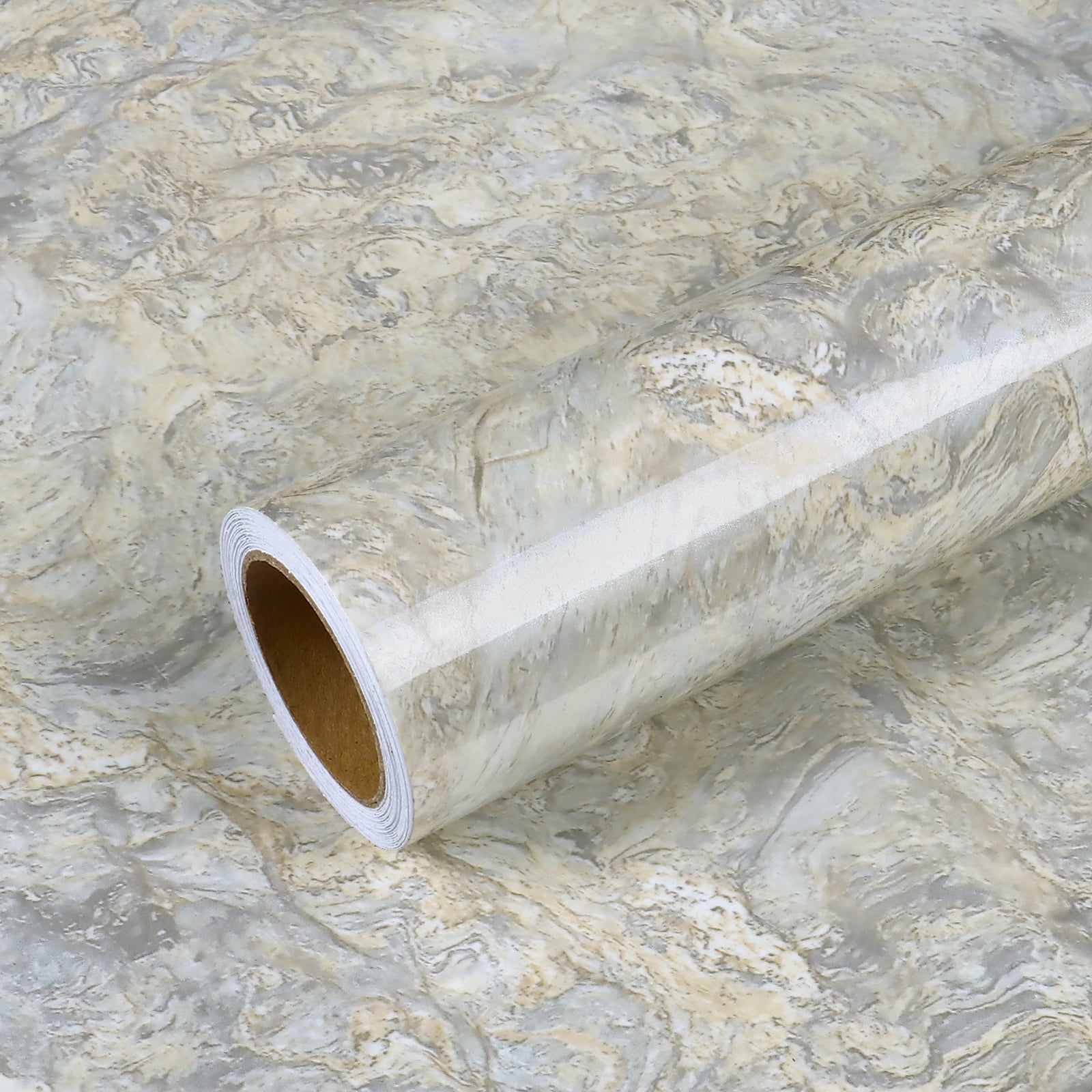 VEELIKE Grey Marble Peel and Stick Countertops Self Adhesive Kitchen Countertop Contact Paper 15.7''x118''