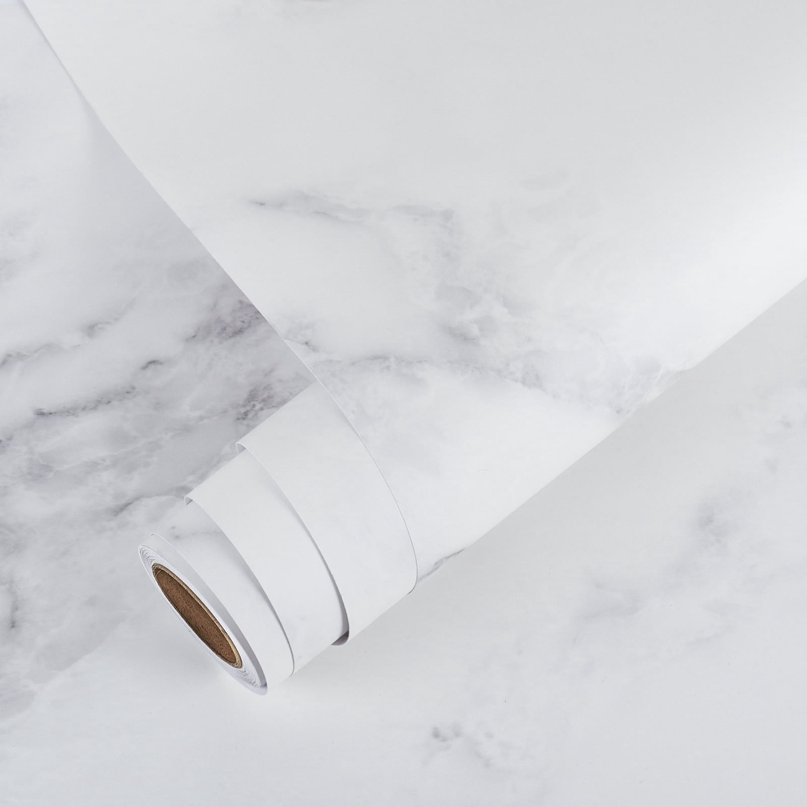 VEELIKE White Marble Contact Paper for Countertops Waterproof Grey Marble Wallpaper Peel and Stick Wallpaper for Kitchen Self Adhesive Paper Removable Wall Paper for Cabinets Walls 15.7"x354"