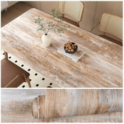 VEELIKE Grunge Wood Contact Paper for Countertops Waterproof Wood Wallpaper Peel and Stick Wood Grain Contact Paper Removable Self Adhesive Wood Vinyl Wrap for Table Cabinets Furniture 15.7''x118''